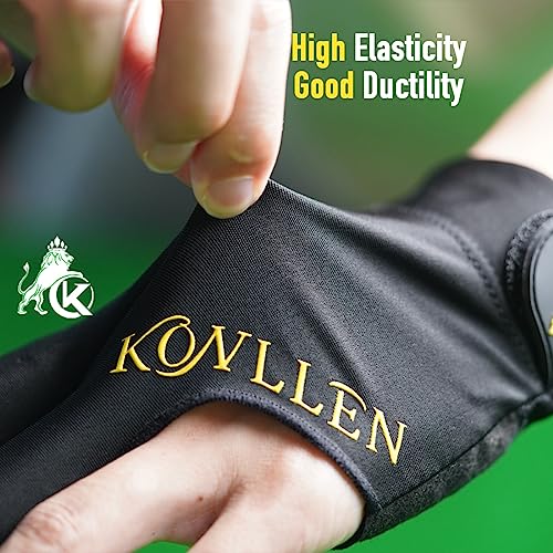 KONLLEN Billiards Gloves for Left Hand/Right Hand L/XL Pool Gloves Professional Non-Slip Adjustable Breathable Snooker Gloves Popular Sizes for Men & Women - Image 5