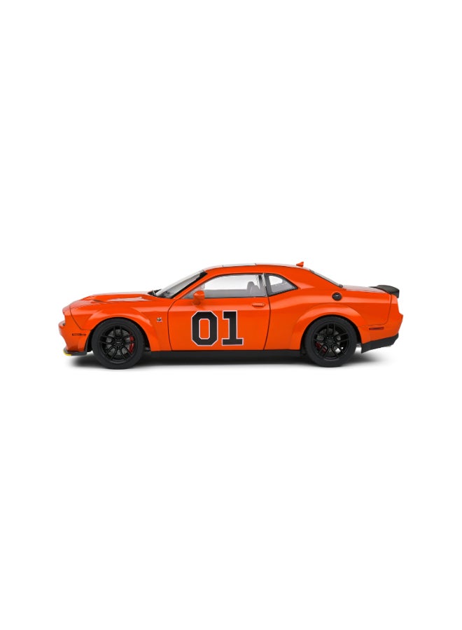 Solido Dodge Challenger R/T Scat Pack Widebody Hazzard Tribute 2023 Diecast Model Car, 1:18 Scale, Opening Front Doors, Steerable Wheels, Official Dodge Collector Display Model, Orange - Image 5