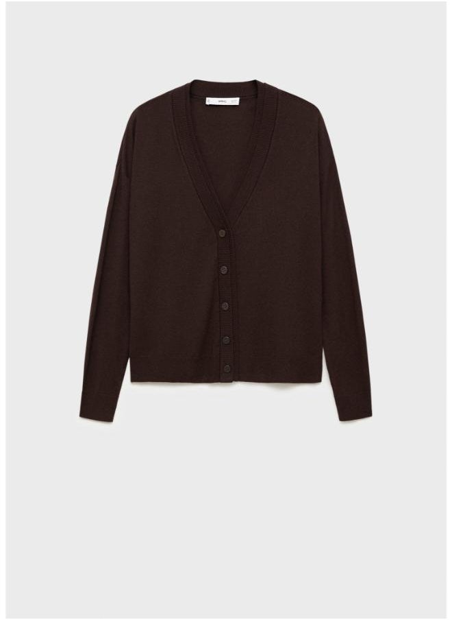 MANGO V-Neck Knitted Cardigan  - Image 5