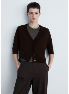 MANGO V-Neck Knitted Cardigan  - Image 1