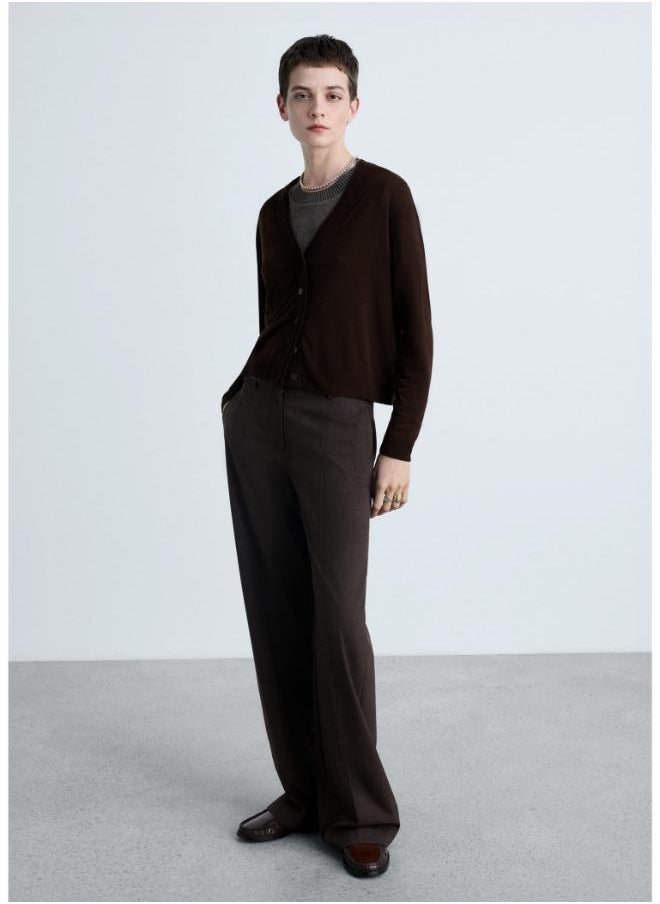 MANGO V-Neck Knitted Cardigan  - Image 4