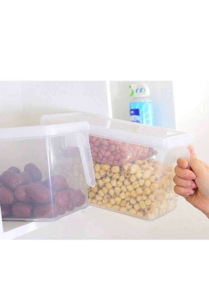 Proma - Food Storage Boxes With Lids And Handle Pack Of 2 4.7l Large Plastic Kitchen Refrigerator Fridge Stackable Desk Cabinet Food Fruit Eggs Vegetables Drawer Storage Organizer Box Containers Multicolour - Image 2