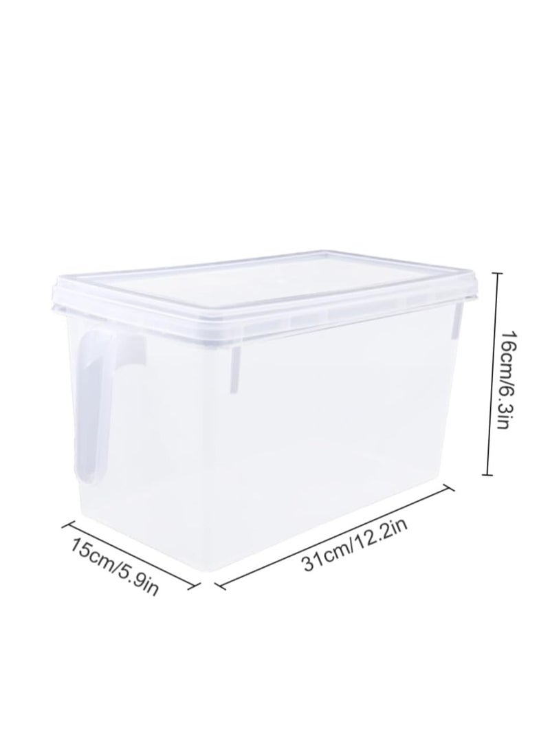 Proma - Food Storage Boxes With Lids And Handle Pack Of 2 4.7l Large Plastic Kitchen Refrigerator Fridge Stackable Desk Cabinet Food Fruit Eggs Vegetables Drawer Storage Organizer Box Containers Multicolour - Image 5