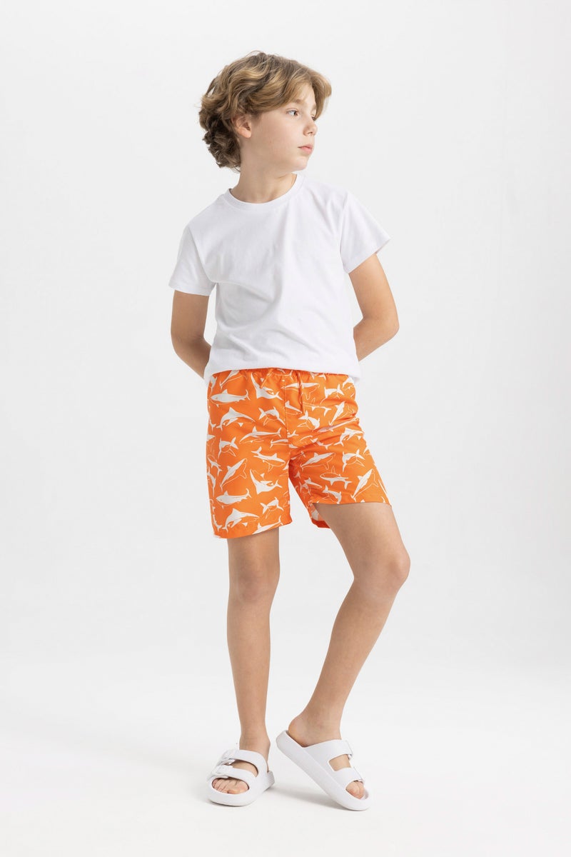DeFacto Orange Boy Boy Shark Swim Shorts Casual - Image 2