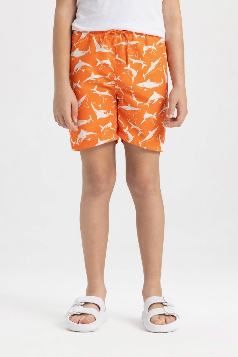 DeFacto Orange Boy Boy Shark Swim Shorts Casual - Image 5