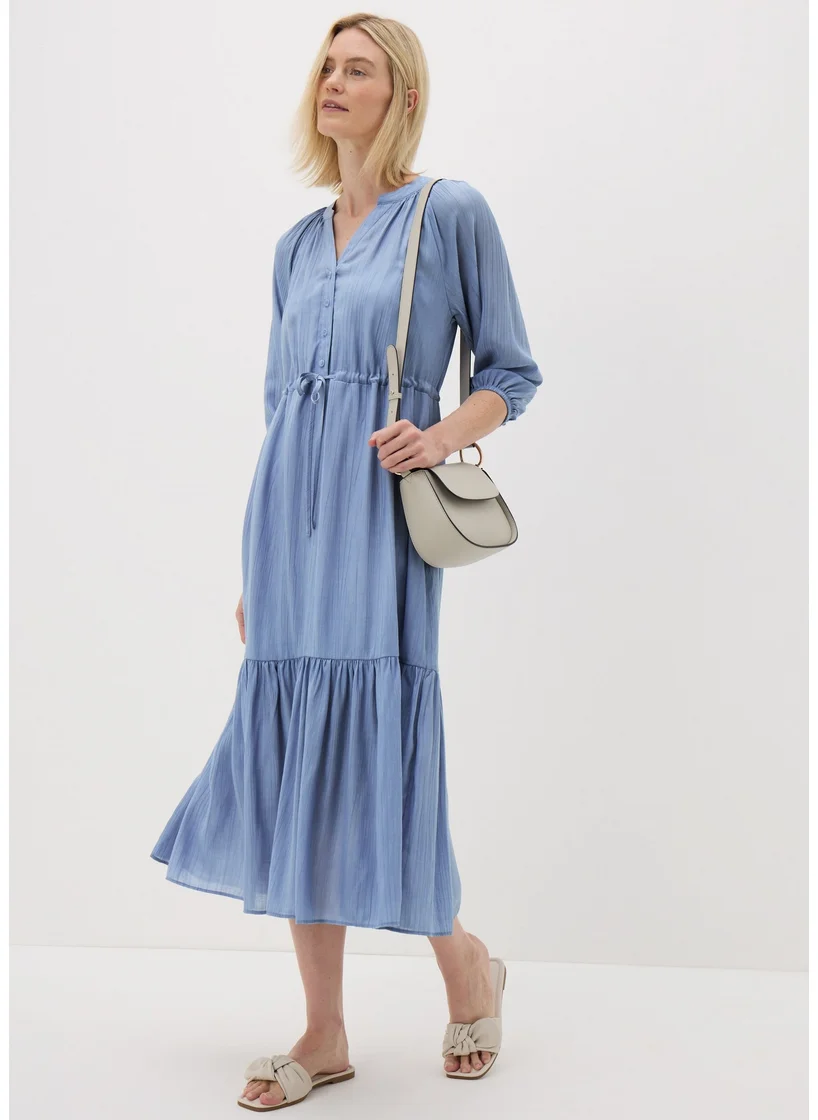 Matalan Tiered Blue Midi Dress