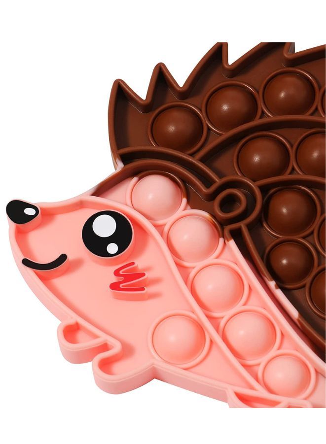 Push Pop Bubble Fidget Toy Silicone Animal Sensory Squeeze Toy Stress Relief Anti-Anxiety ADHD Autism Special Fidget Popper Gift for Kids and Adults Hedgehog A  - Image 3
