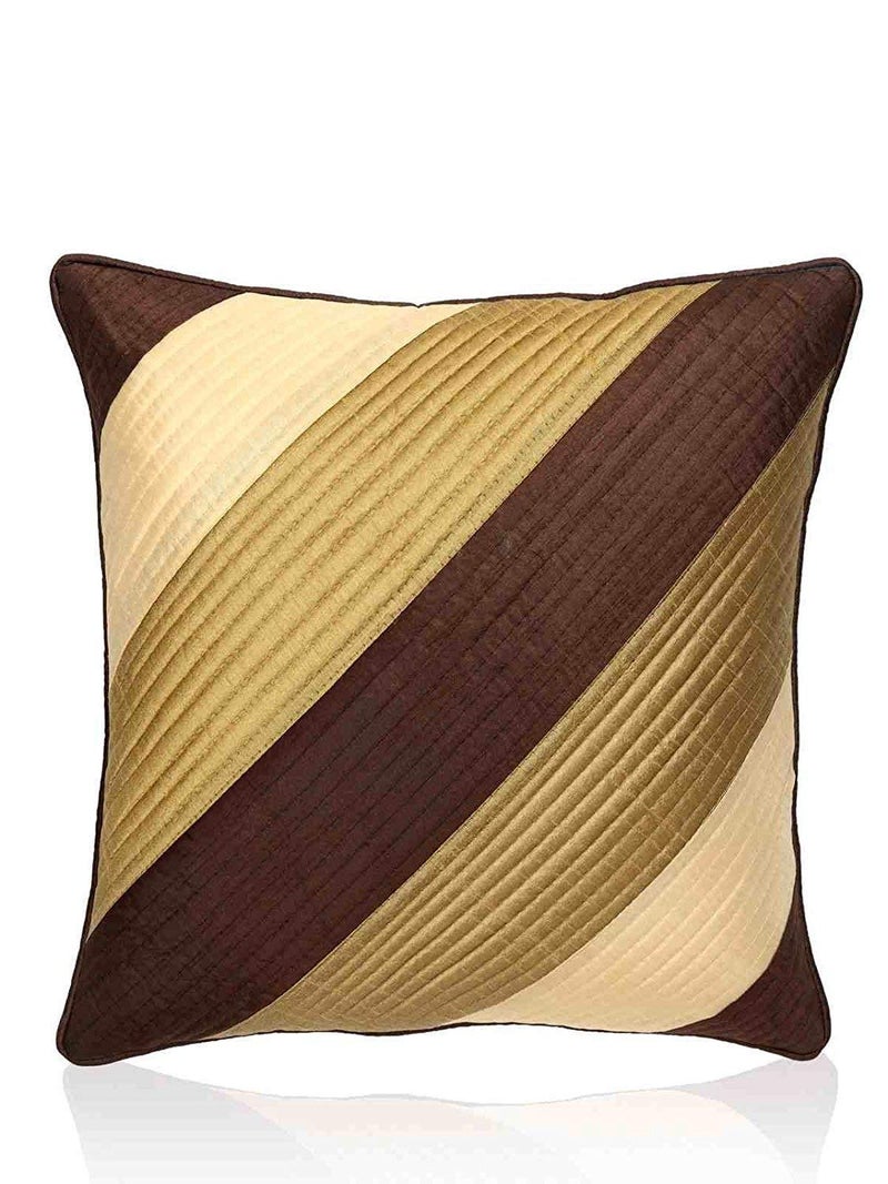 Decor Studioz Synthetic 150Tc Cushion Covers, 16 X 20 Inch, Brown, Gold, Set Of 5(Synthetic) - Image 2