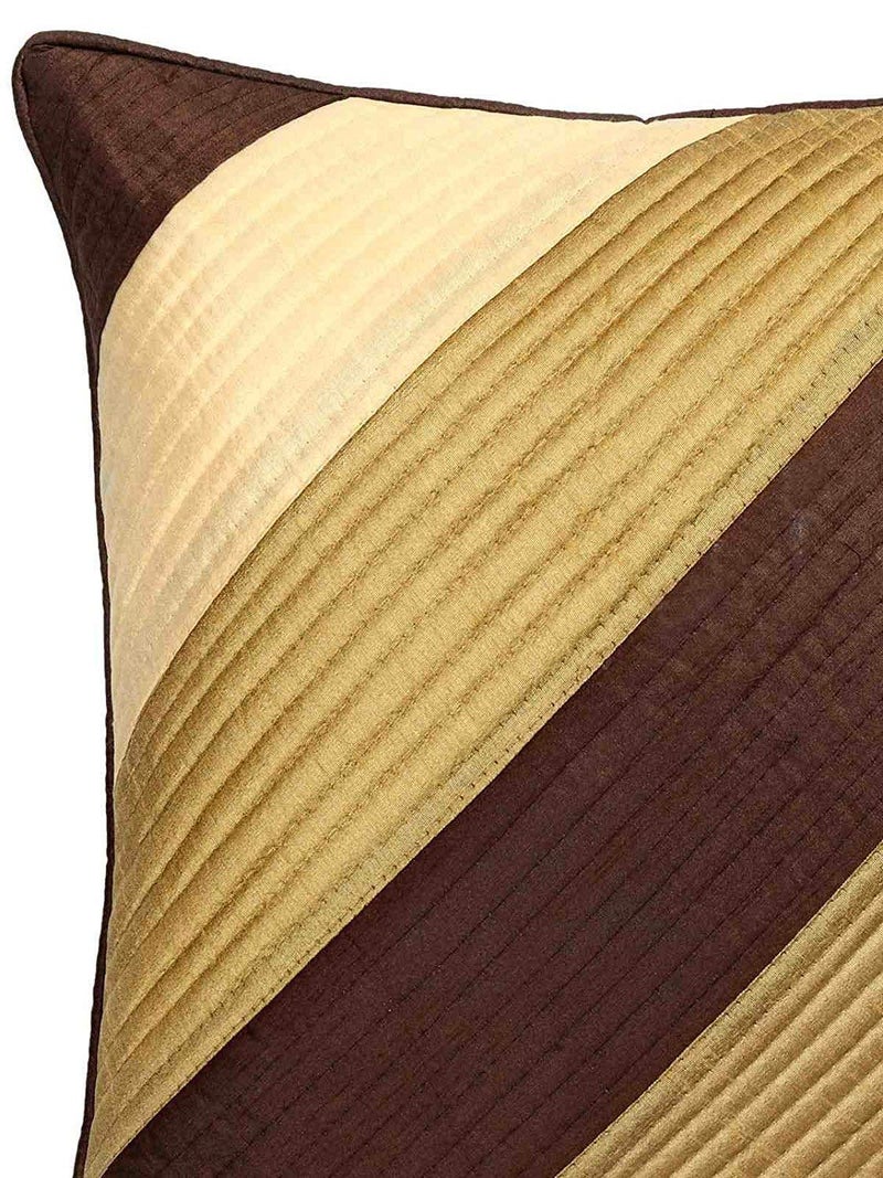 Decor Studioz Synthetic 150Tc Cushion Covers, 16 X 20 Inch, Brown, Gold, Set Of 5(Synthetic) - Image 3