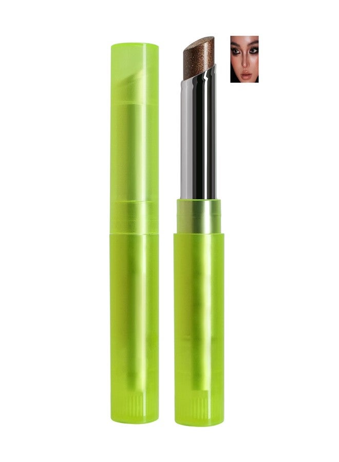 DLZZRS Glitter Highlight Stick, Multi-Use Face Highlighter Stick Super Sparkling Three-Dimensional Brightening Highlight Stick for Women Halloween Party Makeup Use, Shimmer Finish (#05 Dark Brown) - Image 1