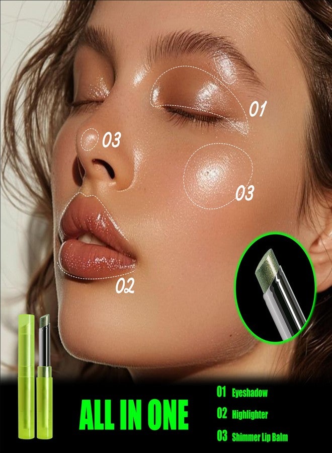 DLZZRS Glitter Highlight Stick, Multi-Use Face Highlighter Stick Super Sparkling Three-Dimensional Brightening Highlight Stick for Women Halloween Party Makeup Use, Shimmer Finish (#05 Dark Brown) - Image 5