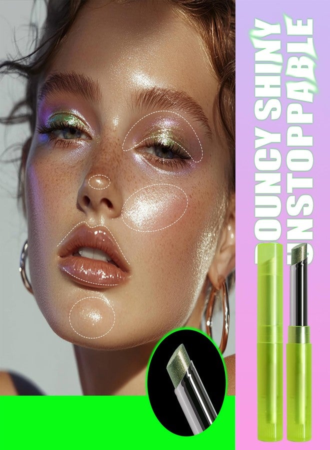 DLZZRS Glitter Highlight Stick, Multi-Use Face Highlighter Stick Super Sparkling Three-Dimensional Brightening Highlight Stick for Women Halloween Party Makeup Use, Shimmer Finish (#05 Dark Brown) - Image 2