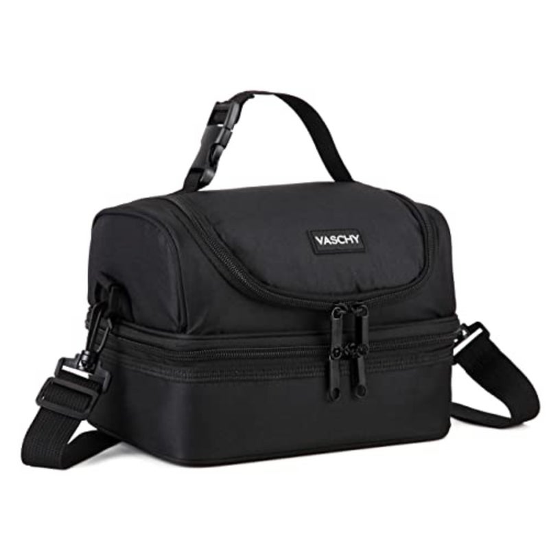 Lunch Tote Bag for Boys Girls, Insulated Two Compartments Cooler Bags for School, Daye, Kindergarten, Picnic - Image 1