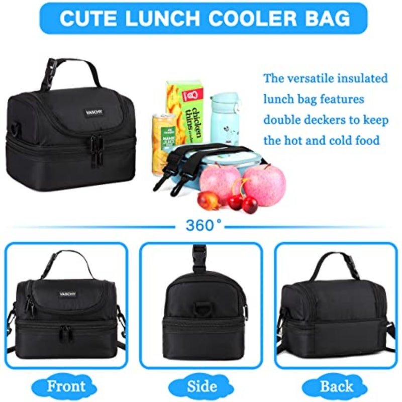 Lunch Tote Bag for Boys Girls, Insulated Two Compartments Cooler Bags for School, Daye, Kindergarten, Picnic - Image 5