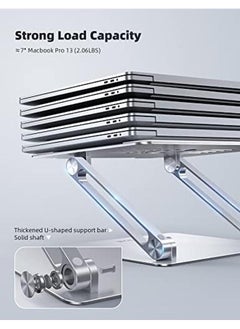 Lamicall Adjustable Laptop Stand Portable Laptop Riser Aluminum Laptop Stand For Desk Foldable Ergonomic Computer Notebook Stand Holder For Macbook Air Pro Generic Xps Hp 10 17.3'' Silver  - Image 5