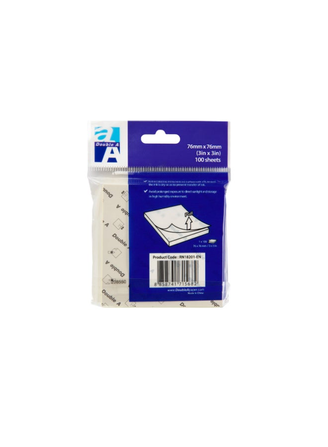 دبل إيه Sticky Notes 100-Sheets, 76 mm x 76 mm Size, Yellow - Image 2