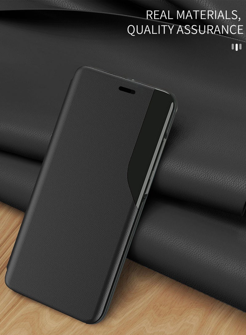 Wtech Smart Mirror Window Flip Phone Case Auto Sleep Wake Cover For Samsung Galaxy A15 4G / 5G 2023 Black - Image 4