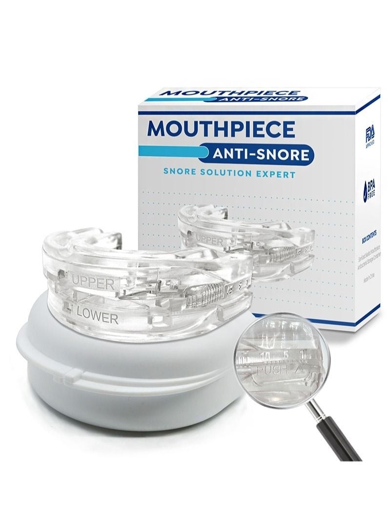 SMILEKIT Anti Snore Device. New Customizable Snore Reducing Mouthpiece – Reduce Snoring Aid for Men and Women – Most Comfortable and Adjustable Oral Appliance - Holds Jaw Forward to Open Airway - Image 1