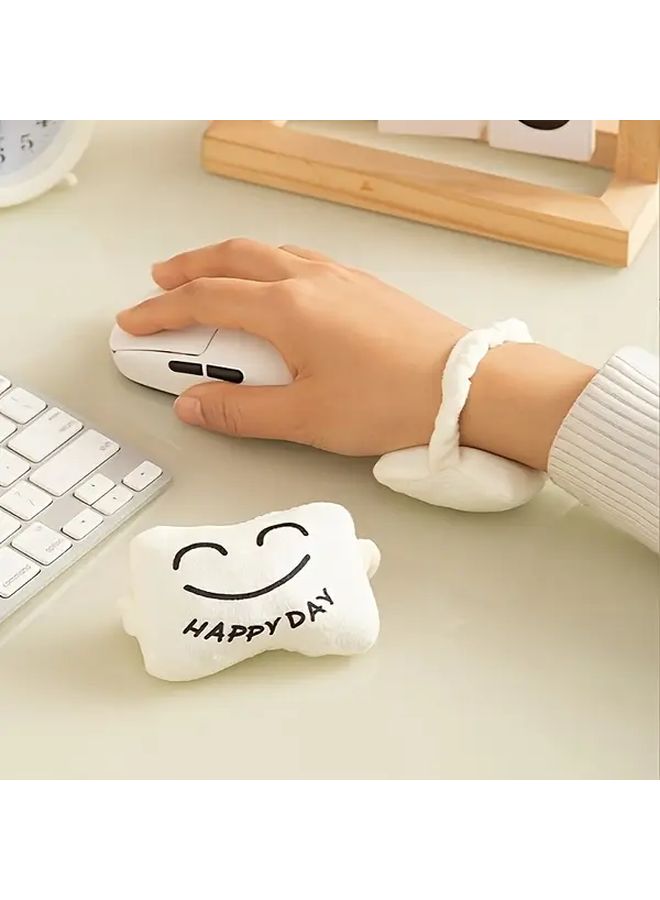 Ergonomic Foam Wrist Rest Mouse Pad Smile Slightly Color Breathable Fabric Comfort Support Office Gaming - Image 5
