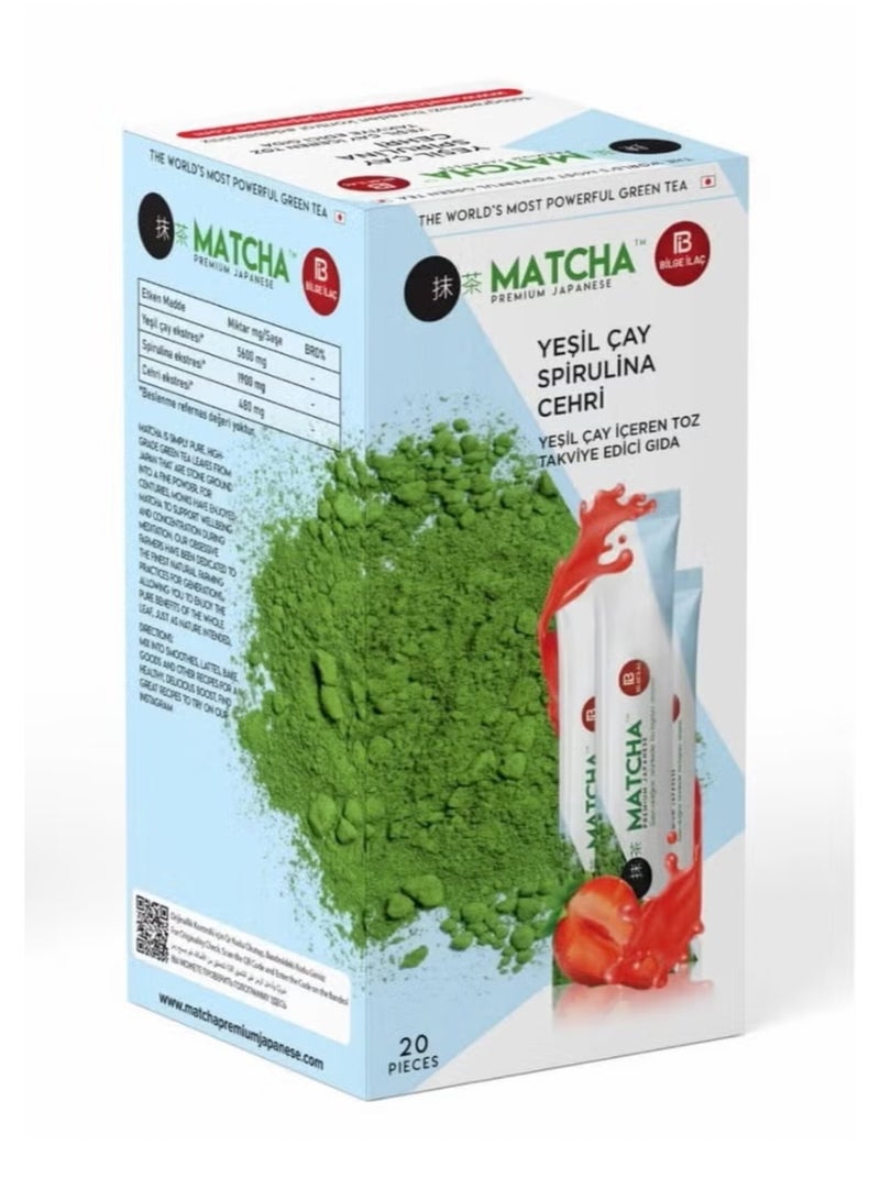 Japanese strawberry matcha tea antioxidant for weight loss and fat burning - 20 bags - Image 2