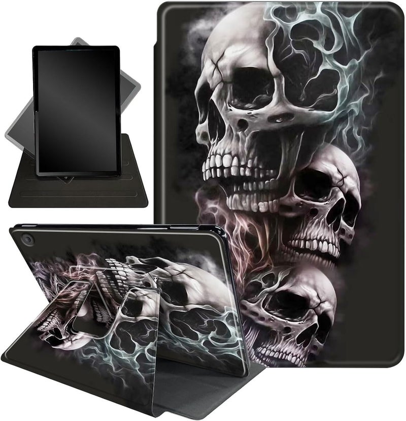 غلاف لجهاز Fire HD 10 Tablet الإصدار الحادي عشر 2021 ولجهاز Amazon Fire HD10 Plus مقاس 10.1 بوصة، حامل ذكي واقي قابل للدوران 360 درجة، لجهاز Fire HD 10 2021 Tablet، تصميم أسماك القرش الزرقاء اللطيفة - Image 1