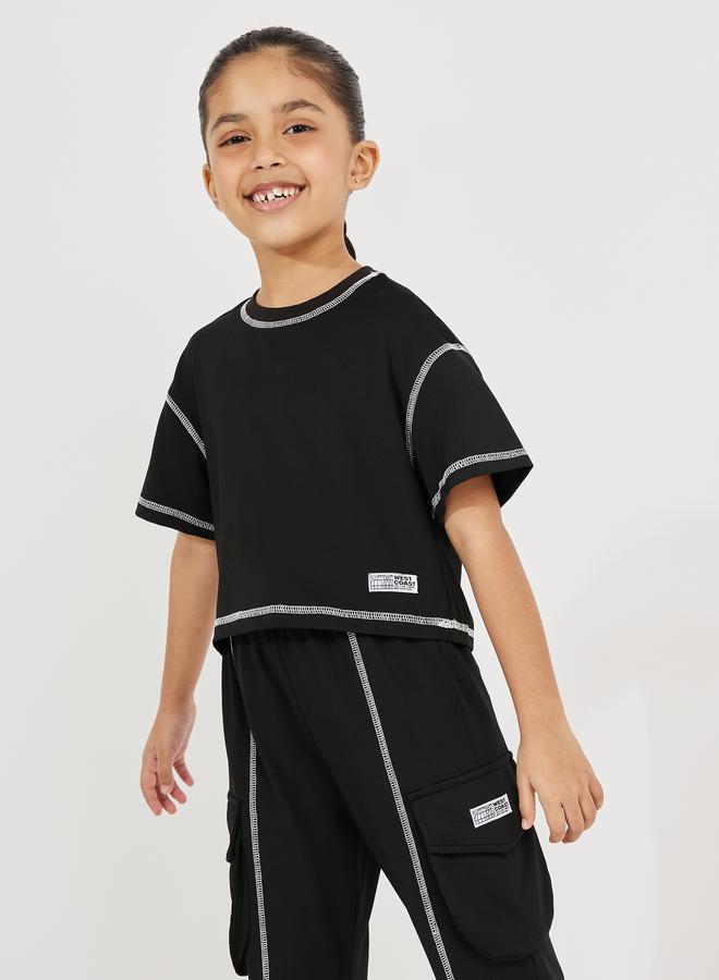 Styli Overlock Seam Boxy T-Shirt & Joggers Set  - Image 2
