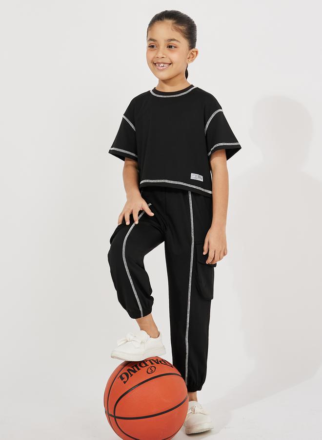 Styli Overlock Seam Boxy T-Shirt & Joggers Set  - Image 1