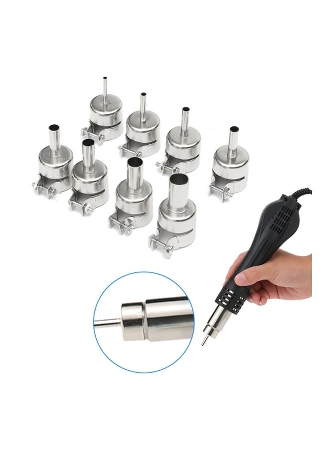 NIBEMINENT 8-Piece Hot Air Generator Nozzles Silver - Image 3