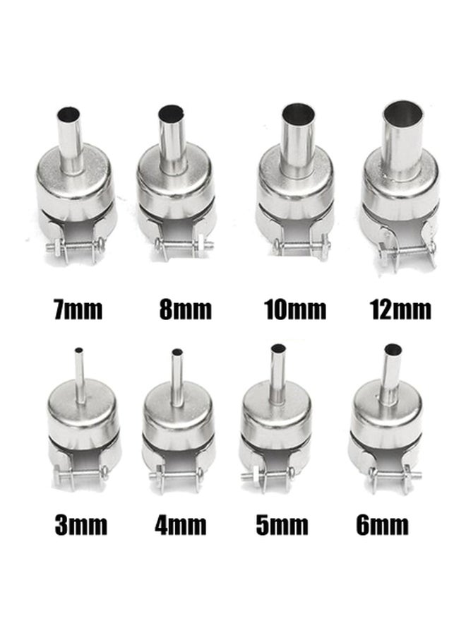 NIBEMINENT 8-Piece Hot Air Generator Nozzles Silver - Image 4