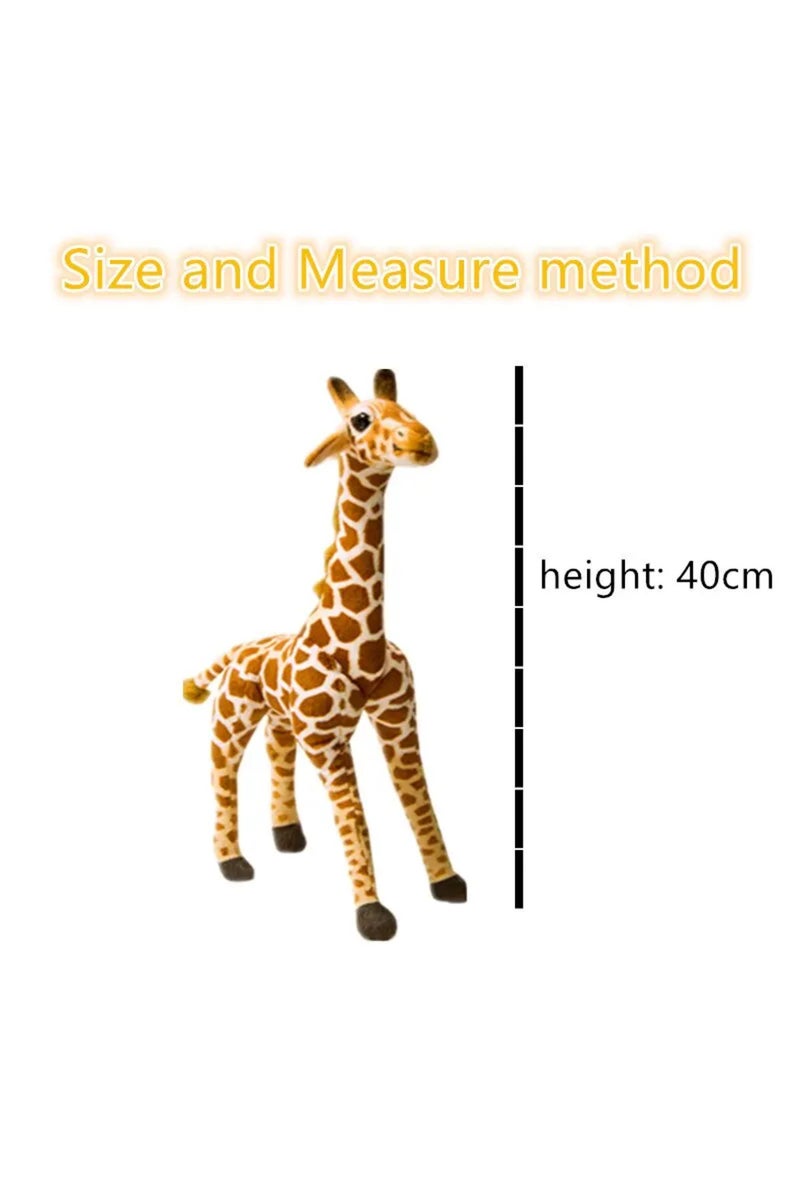 erorex Light yellow 40cm 1pc 40CM Cute Simulation Giraffe Plush Toys Kids Baby Lovely Real Life Animal Doll - Image 3