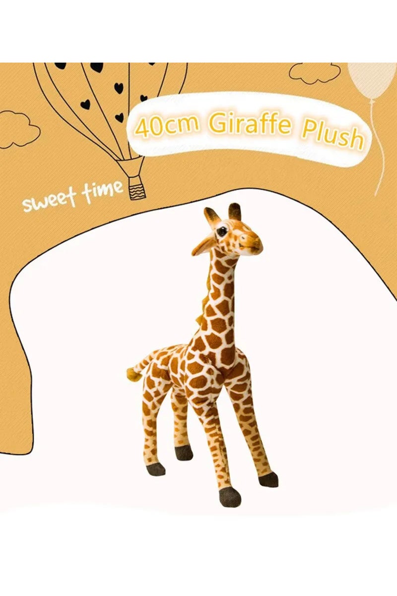 erorex Light yellow 40cm 1pc 40CM Cute Simulation Giraffe Plush Toys Kids Baby Lovely Real Life Animal Doll - Image 2