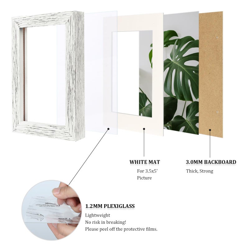 إطارات صور 4x6 Egofine مصنوعة من الخشب الصلب مع صور شاشة زجاجية - Image 4