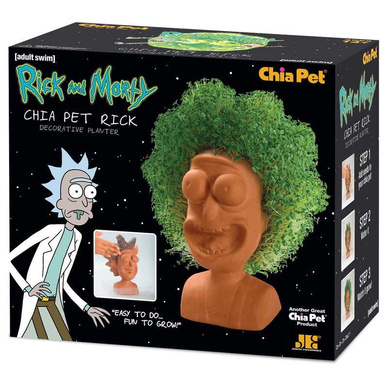 Chia Pet Rick & Morty - Rick with Seed Pack, Decorative Pottery Planter, Easy to Do and Fun to Grow, Novelty Gift, Perfect for Any Occasion - Image 5