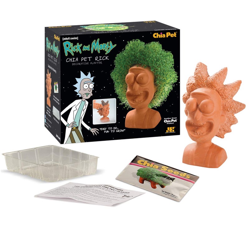 Chia Pet Rick & Morty - Rick with Seed Pack, Decorative Pottery Planter, Easy to Do and Fun to Grow, Novelty Gift, Perfect for Any Occasion - Image 2