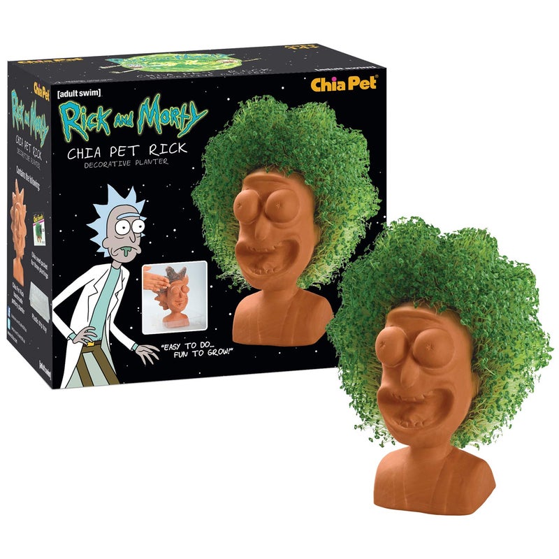 Chia Pet Rick & Morty - Rick with Seed Pack, Decorative Pottery Planter, Easy to Do and Fun to Grow, Novelty Gift, Perfect for Any Occasion - Image 1