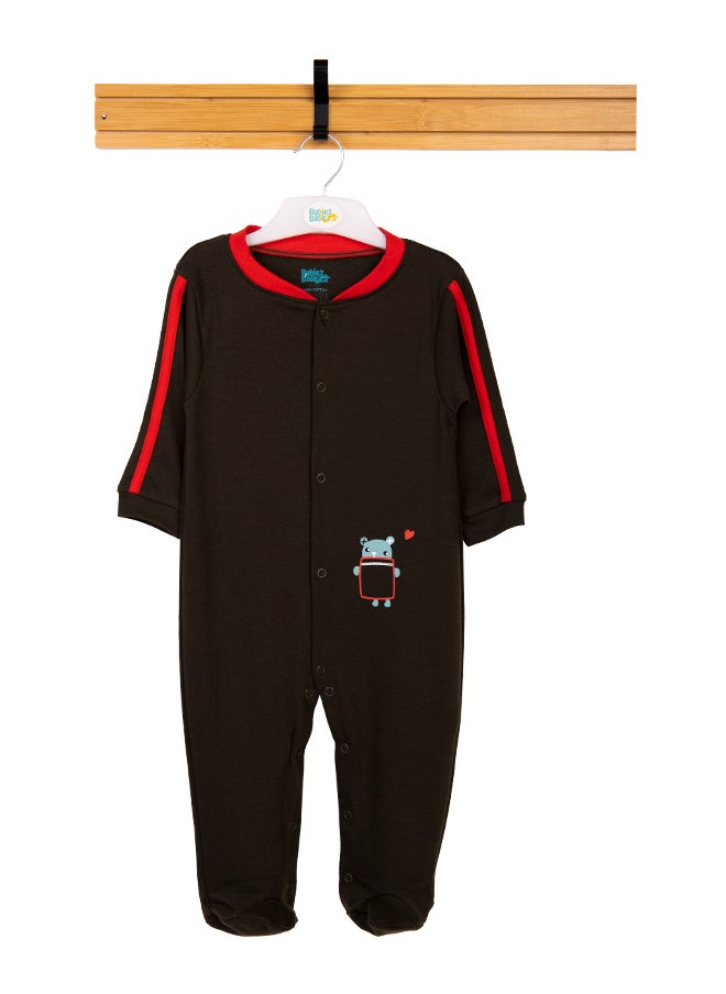 Babies Basic 100% Cotton Printed Long Sleeves Jumpsuit/Romper/Sleepsuit For Babies  - Image 1