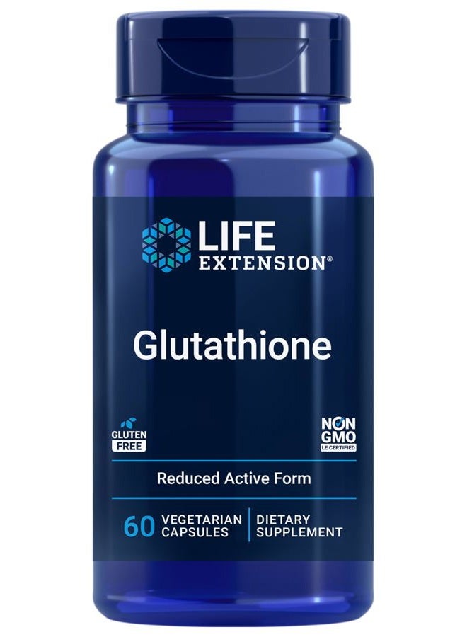 Life Extension جلوتاثيون، الشكل النشط المخفض، 60 كبسولة نباتية، خالية من الغلوتين، غير معدلة وراثياً - Image 1