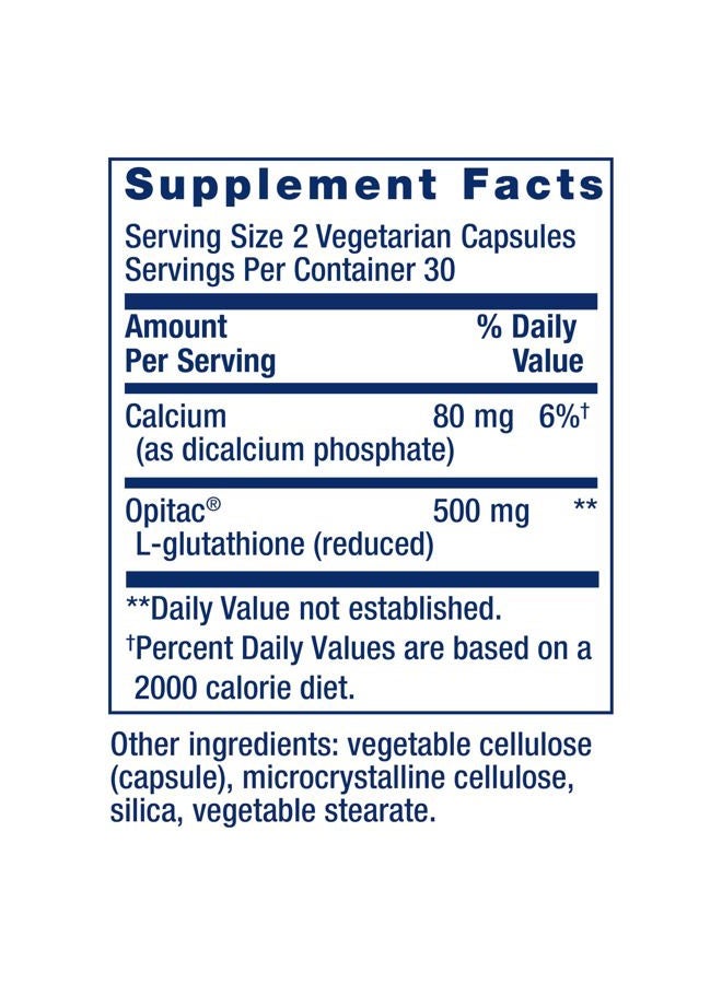 Life Extension جلوتاثيون، الشكل النشط المخفض، 60 كبسولة نباتية، خالية من الغلوتين، غير معدلة وراثياً - Image 2
