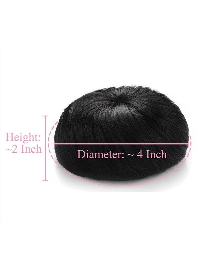 OneDor Synthetic Fiber Hair Extension Chignon Donut Bun Wig Hairpiece (8A - Light Chestnut Brown)  - Image 3