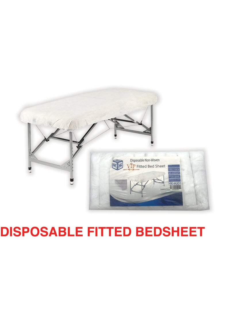 Disposable Non-woven Fitted Bedsheet 100cmx210cm (10pcs/pack)  - Image 1