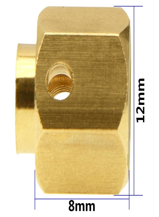 Vgoohobby 4Pcs Vgoohobby Brass 12mm Hex Hubs Adapter Extension Combiner Counterweight Compatible with Traxxas TRX-4 RC4WD D90 Redcat Gen7 RC 1/10 Crawler Car (8mm Thickness) - Image 5