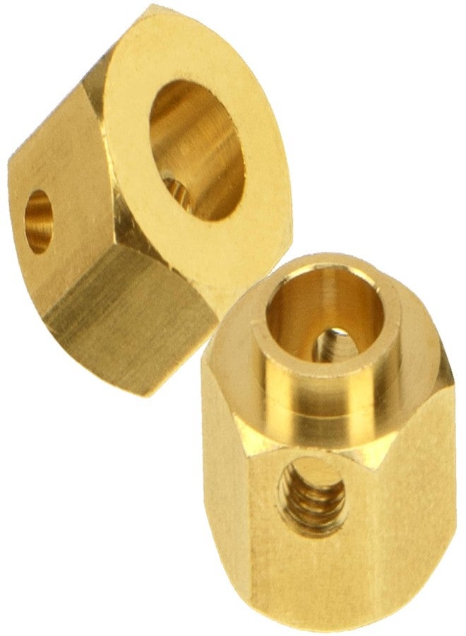 Vgoohobby 4Pcs Vgoohobby Brass 12mm Hex Hubs Adapter Extension Combiner Counterweight Compatible with Traxxas TRX-4 RC4WD D90 Redcat Gen7 RC 1/10 Crawler Car (8mm Thickness) - Image 3