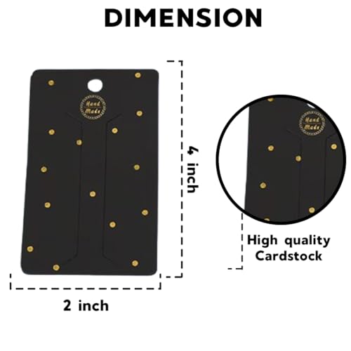 Festiko® Hair Clip Display Cards (Pack of 200 Pcs, size 4 x 2 inches), Hair Accessories Display Cards, Jewellery Cards, Jewellery Tags for Earring & Necklace - Image 2