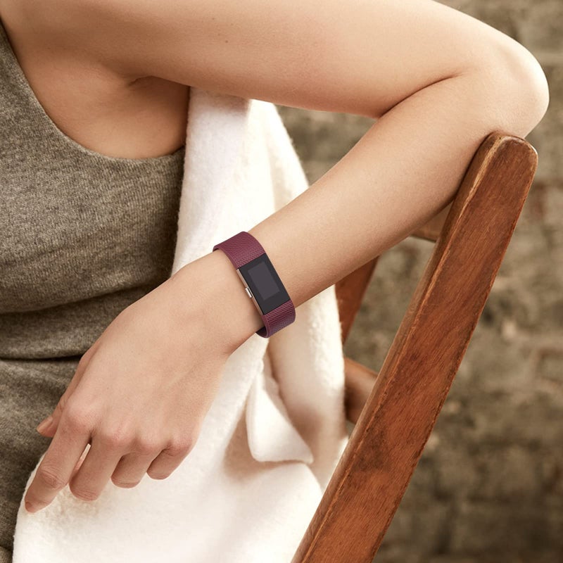 Mugust 3 Pack Sport Bands Compatible with Fitbit Charge 2 Bands Women Men, Adjustable Replacement Strap Wristbands for Fitbit Charge 2 HR Small Large (Small, Wine Red/Navy Blue/Gray) - Image 4