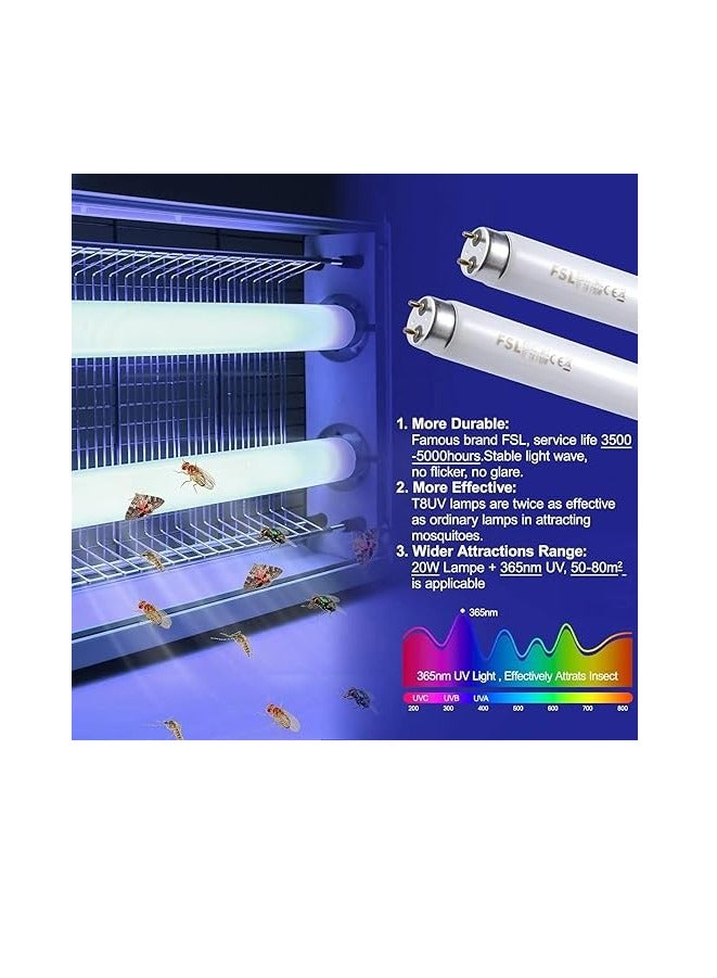 ESNCO مصيدة ذباب كهربائية لقتل الحشرات مصباح موشيتو فعال لقتل الحشرات الطائرة بالأشعة فوق البنفسجية - Image 2