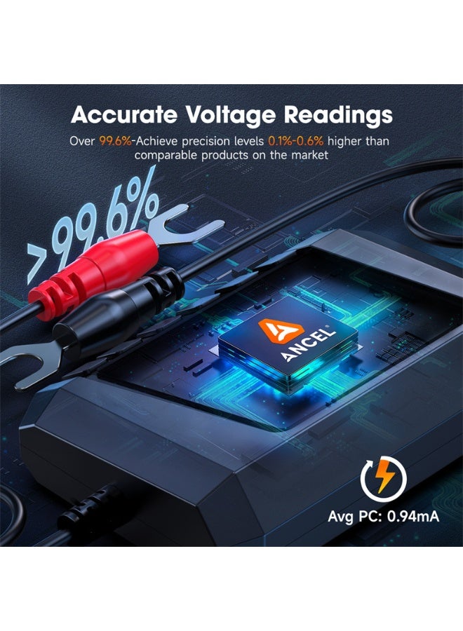 Ancel BM300Pro 6V 12V 24V Battery Monitor - Bluetooth 5.3 Battery Monitor with Charging, Cranking System Test & Alarm - IP67 Waterproof Voltmeter for Trucks, Cars, Motorcycles, Boats - Image 5