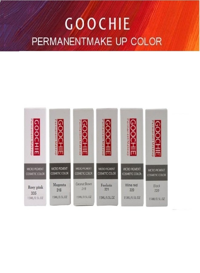 Goochie Permanent Make Up Micro Pigment Cosmetic Color, Size - 15ml Each Color (Black) - Image 2