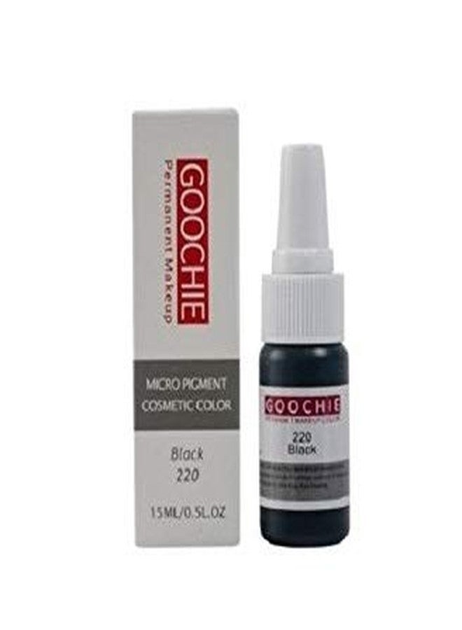 Goochie Permanent Make Up Micro Pigment Cosmetic Color, Size - 15ml Each Color (Black) - Image 1