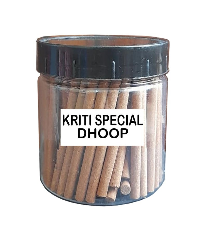 Kriti Creations Special Bambooless Incense Sticks - Citronella | Dhoop Sticks for Pooja | Long Lasting Fragrance | Dhoop Holder Inside | No Charcoal & Bamboo | Kriti Spical Dhoop Jar-150gm - Image 2