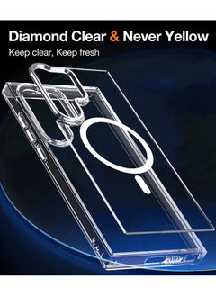 ICARLUS For Samsung Galaxy S23 Ultra Case Compatible with MagSafe TPU+PC Anti-Scratch Cover - Transparent  - Image 2